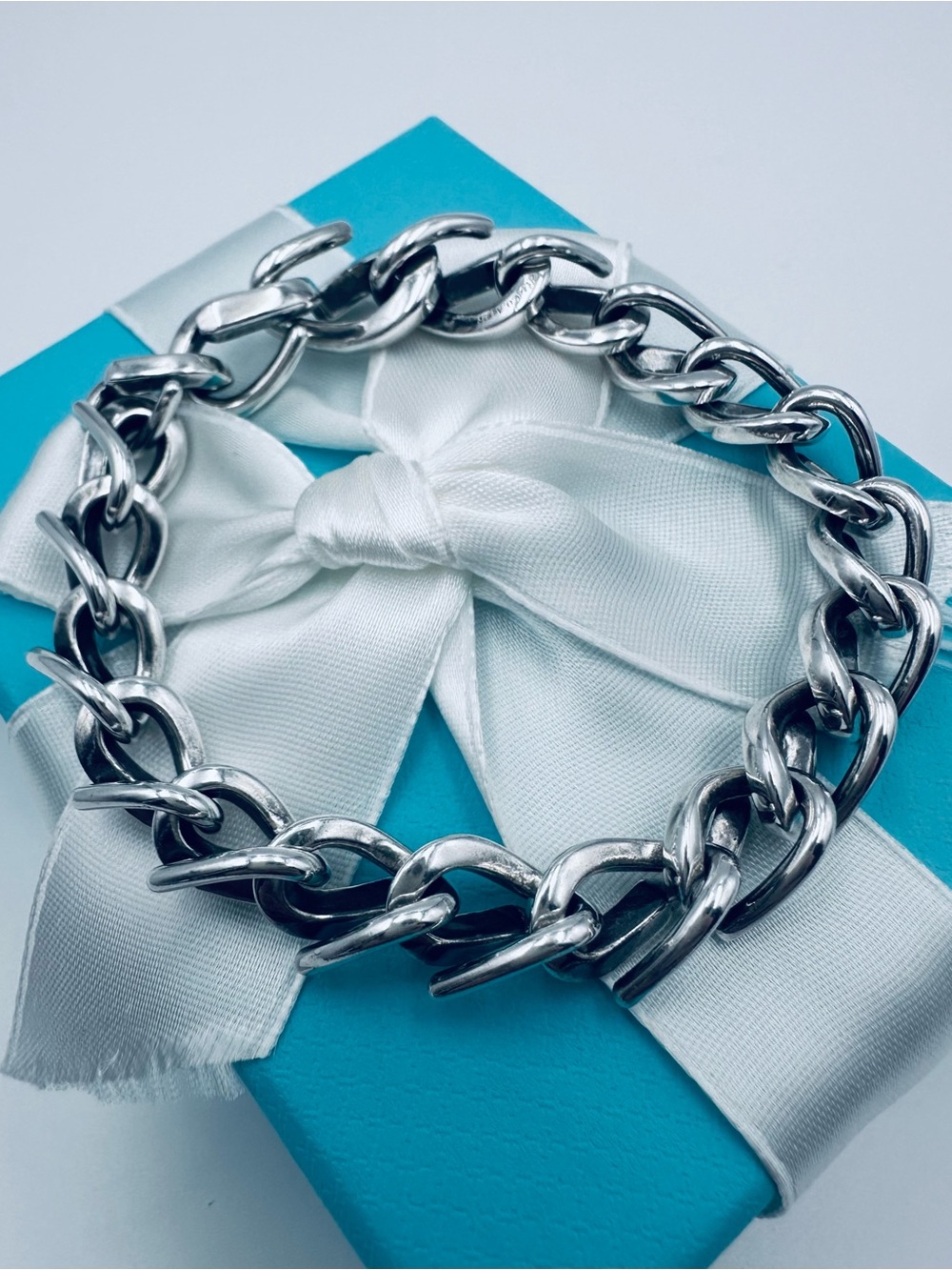 Tiffany & Co. Forge Medium Link Bracelet in Sterling Silver with Packaging